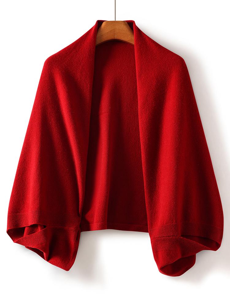 100% Wool Women Shawl Wrap Scarf Two Purposes Knitted Spring Accessories Cape Casual Soft Scarves Warm Cozy Fashion Mantles