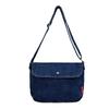 Stylish Large Capacity Canvas Tote Bag For Casual Vintage Commuting In Dark Blue And Light Blue
