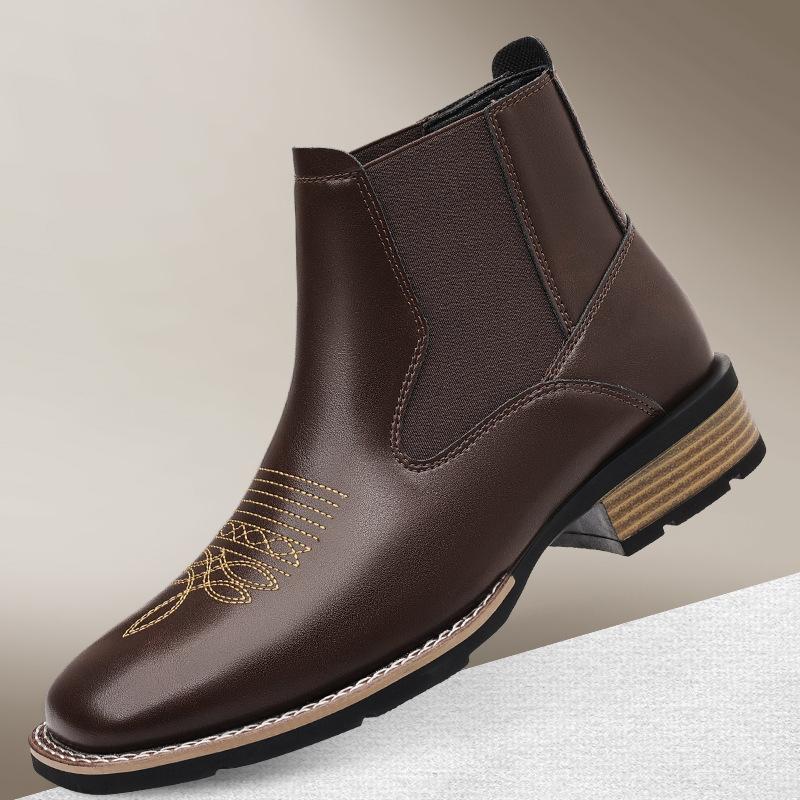 R005 Chelsea Boots Embroidered Pullover Chelsea Boots Men's Martin Boots, Foreign Trade