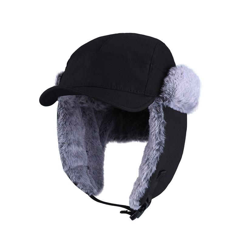 Winter Herrenmütze Outdoor Kaninchen Daunen Entenzunge verdickte warme Baumwollmütze Damen Ohrenschutz Kältemütze