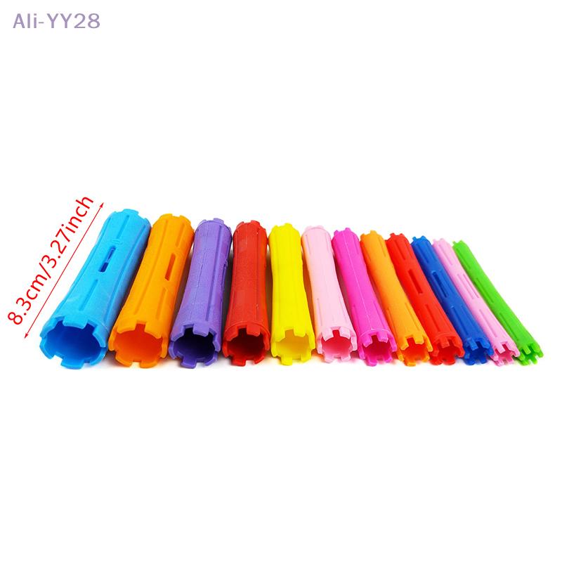 {YY28} 7/8/9/10 Pcs Heatless Hair Curler No Heat Hair Rollers Curling Rod Flexi Lazy Curls Wave Formers Hair Styling Tool