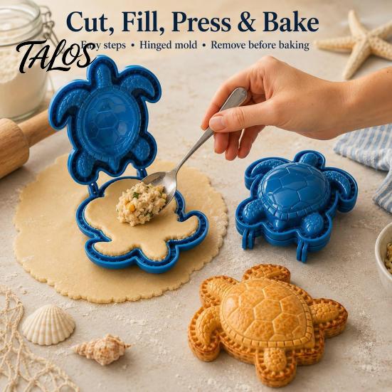 Decorative Biscuit Molds for Snacks Marine Animal Mini Pie Mold, Durable Non-stick Reusable Dough Cutter, Easy Operation Meat Maker Hand Press