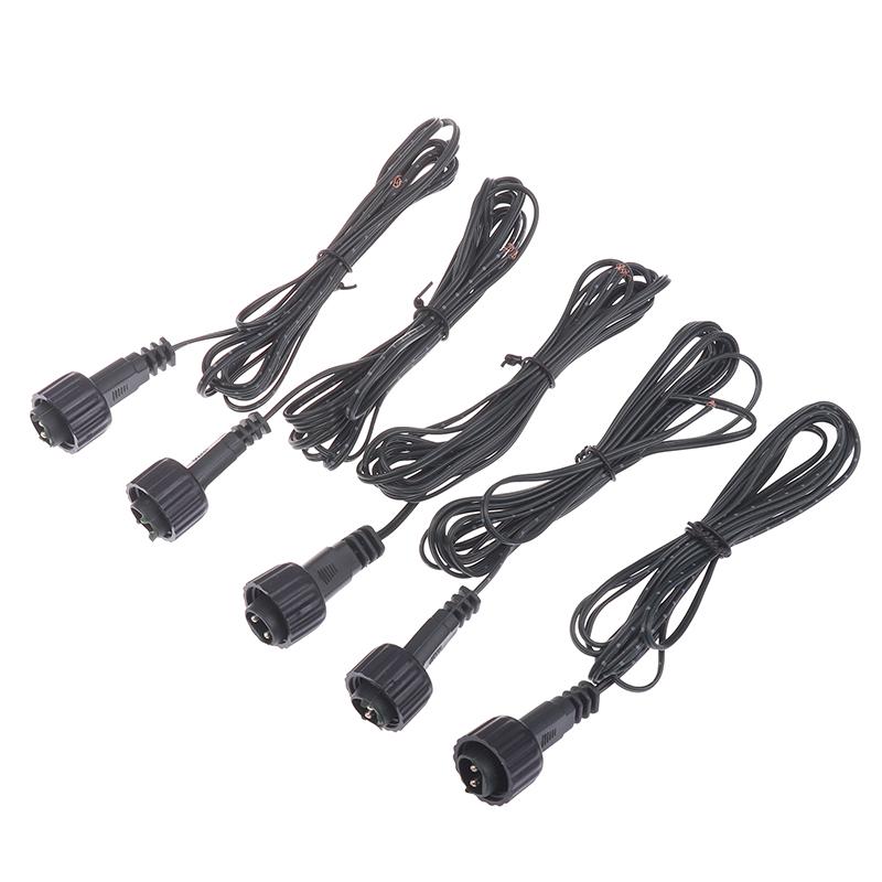 2Pin LED Connector Male 2Meters Black 2Pin Plug Connector Wire 1/3/5/pcs Waterproof Extension Cable For Solar Panel