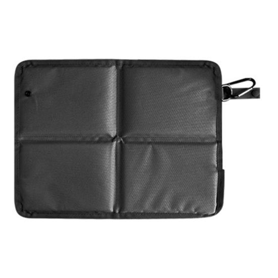 Складная сидушка водонепроницаемая из ткани Оксфорд, портативная складная подушка для сидения для кемпинга, туризма, пикников, наружного использования, с карабином чёрный