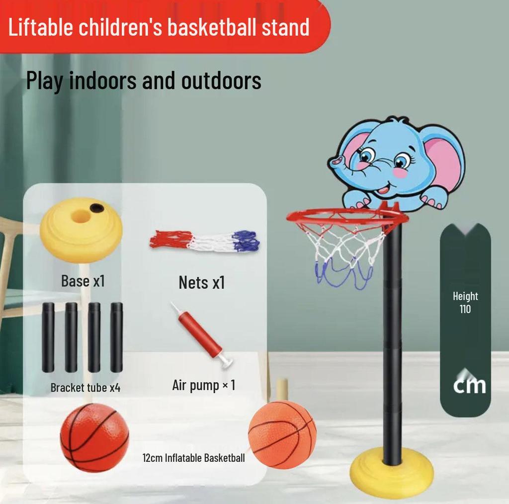 Adjustable Children's Basketball Hoop for Early Education - Outdoor Toy Stand with Height Customization