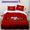 Set Biancheria da Letto Design San Francisco 49ers 1 Copripiumino + 2 Federe Morbido Traspirante Biancheria da Letto per la Casa