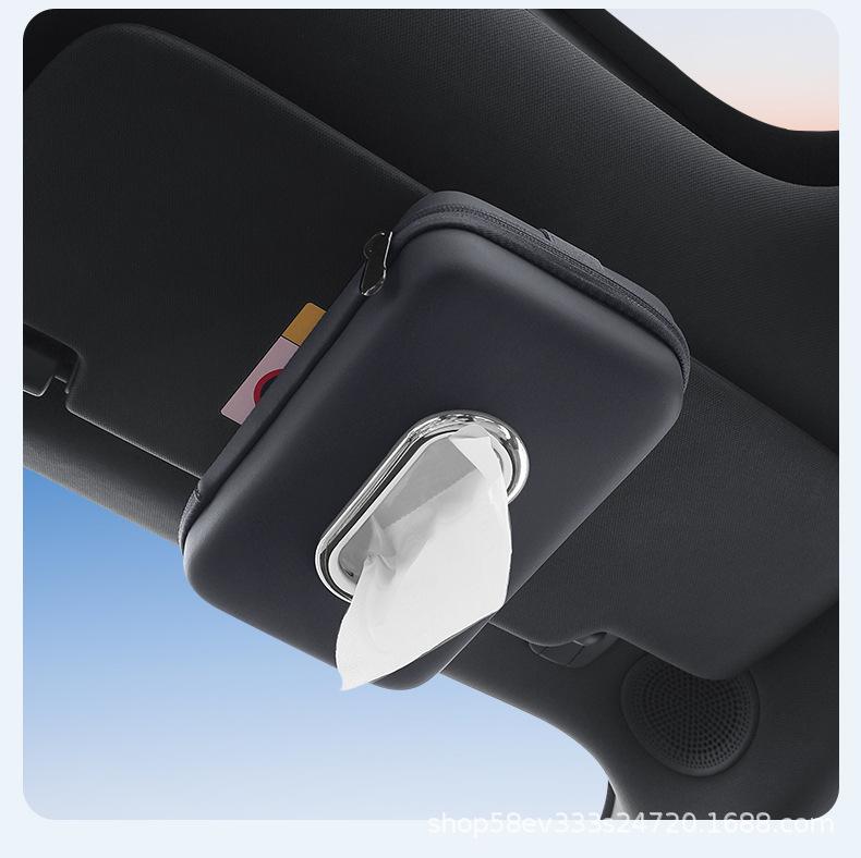 Car Tissue Organizer, Standard Size Tissue Dispenser for Vehicles, Faux Leather Napkin Holder, Backseat Tissue Storage Bag