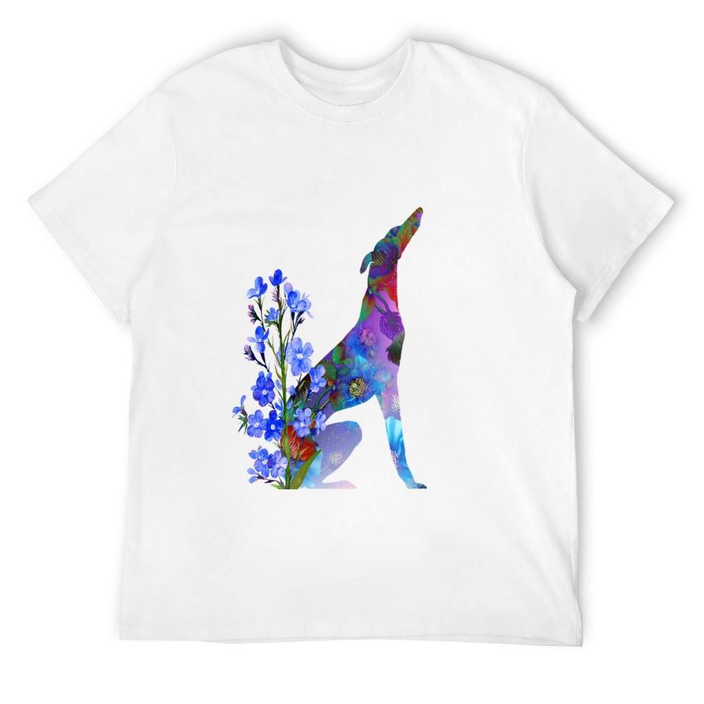 Galgo De Las Flores T-Shirt Plus Size Tops Custom Shirt Oversized T Shirt Cotton Graphic Tees T Shirts for Men