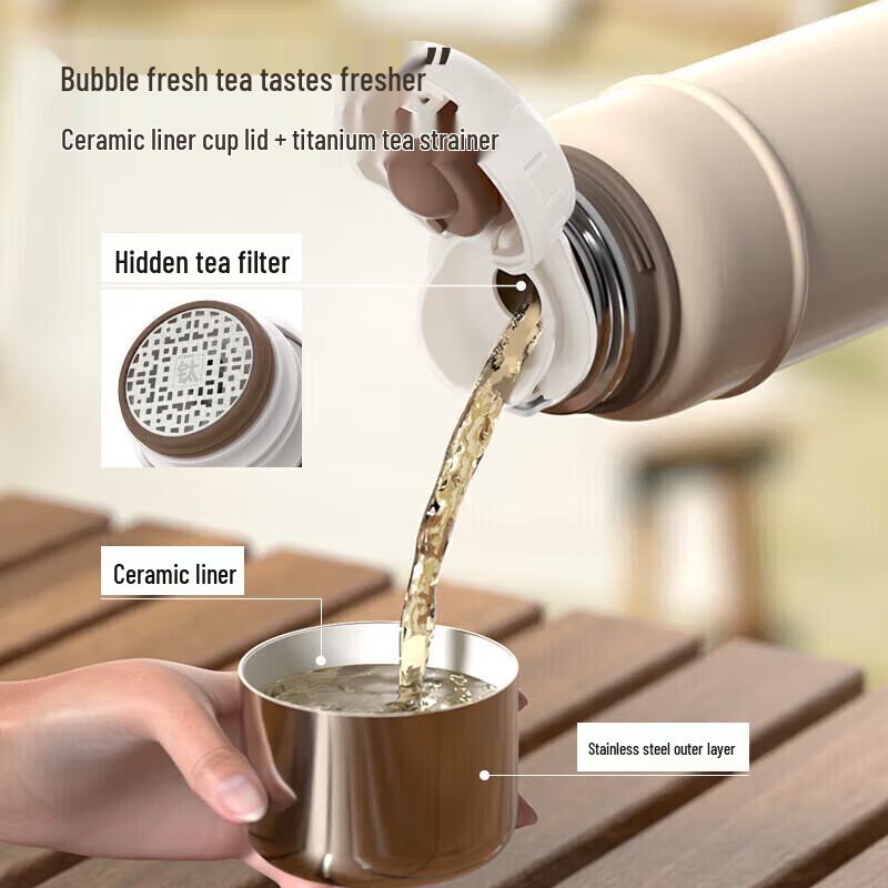 Temiek Ceramic Lined Insulated Tea Mug