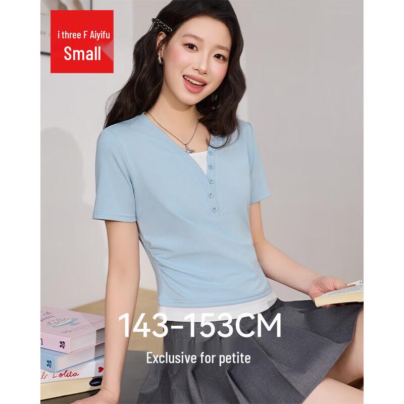 IEF Petite 2026 Spring/Summer Faux Two-Piece Commuter Top L