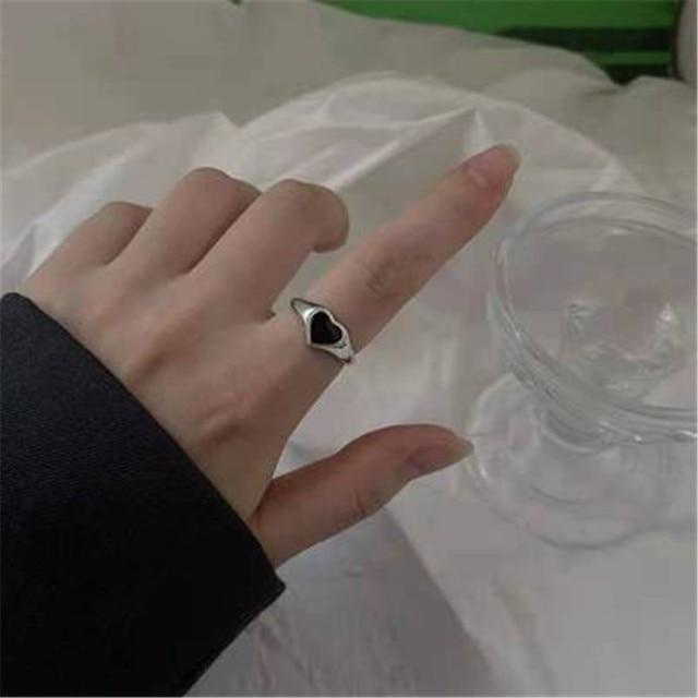 Hip Hop Rock Gold Color Chain Rings Set Girls Punk Geometric Sleek Minimalist Finger Rings Women Trend Jewelry Accessories Celebration Party Event