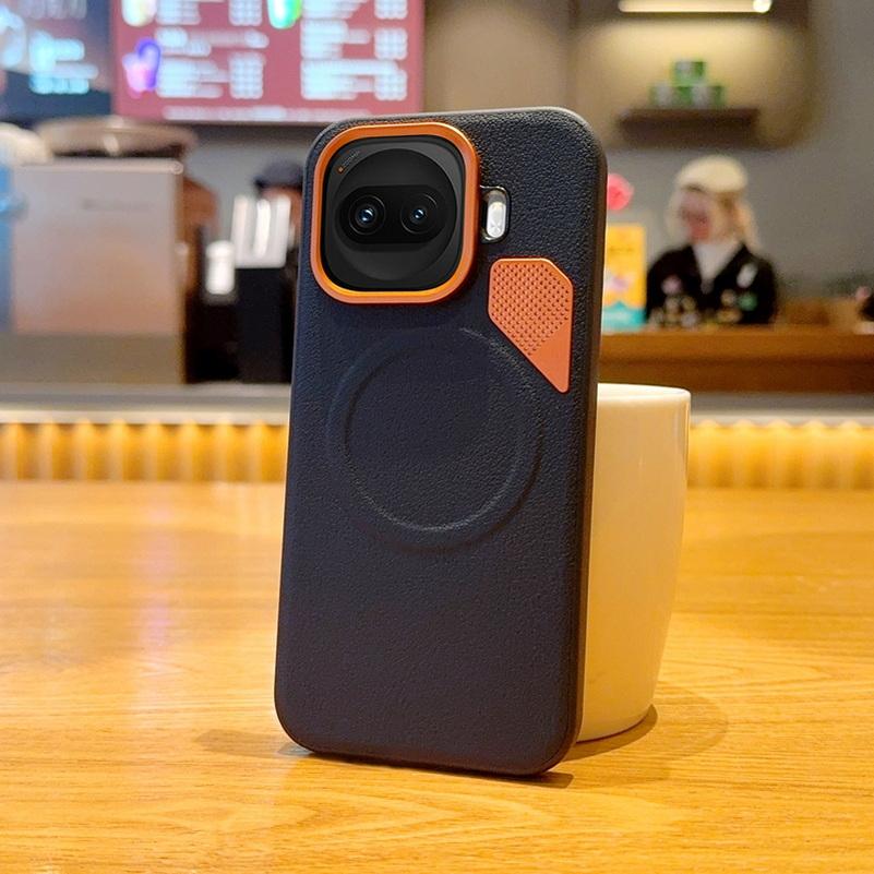 Orange Vent Magnetic Suction Ring Lens Heightening Protective Case For IQOO Z11 Turbo Z10 Turbo + VIVO IQOO 15 13 Slim Cover