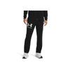 Under Armour Rival Terry Contrast Logo Breathable Sweatpants Men Bottoms Black 1361644-001