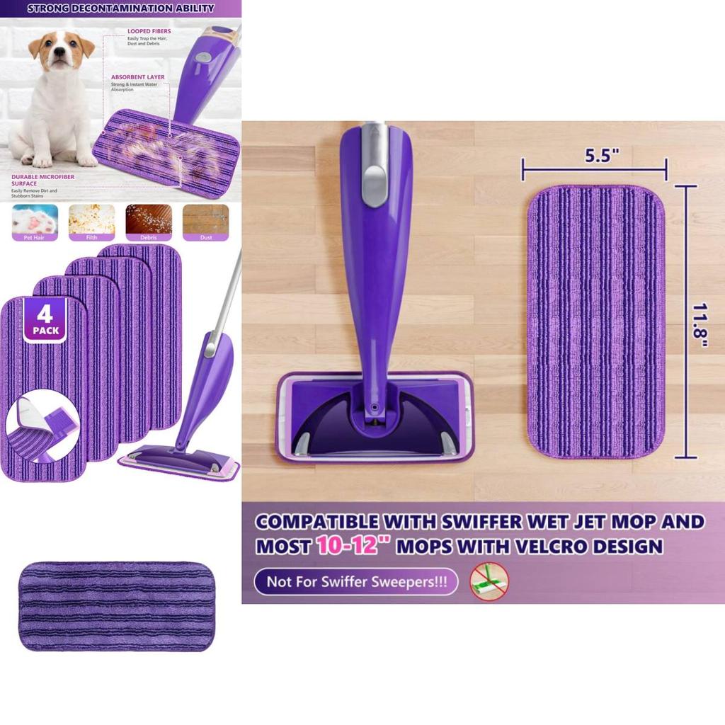 For Flash Powermop Mop Pad Reusable Fibers For Daily Cleaning Home Office