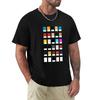 Minimalistisches The Strokes Diskografie Palette T-Shirt Atmungsaktiv Leicht Sommer Oberteil