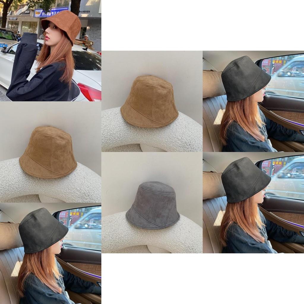 Fashionable Women's Suede Fabric Fisherman Hat In Neutral Colors Breathable