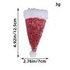 Christmas sequined knife and fork set creative mini Christmas hat knife and fork decorations desktop Christmas props ornaments