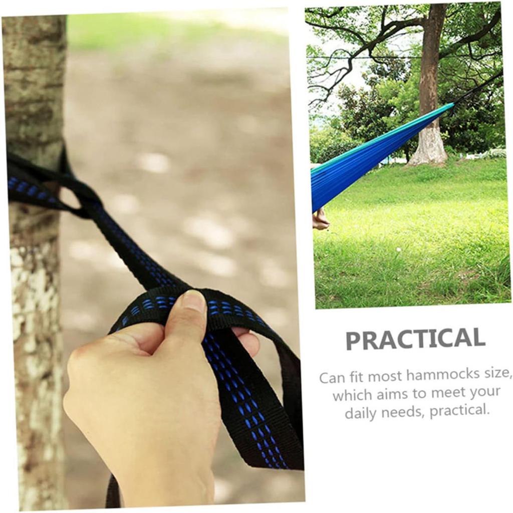 Curele Hamac Speciale din Poliester Armat 5 Inele Capacitate Mare de Încărcare Cu Barbe Curele Hamac Camping în Aer Liber