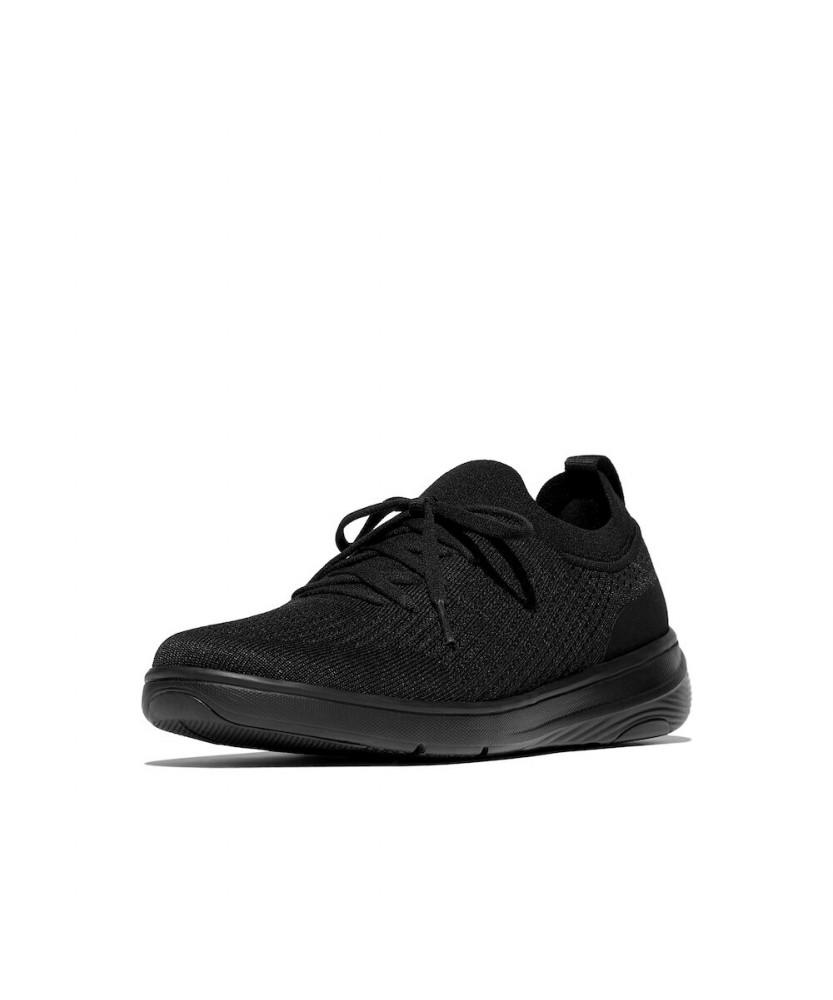 Fitflop [Super-Q] Women'S Knit Slip-On Sneakers - All Black (Ft59K2N224)