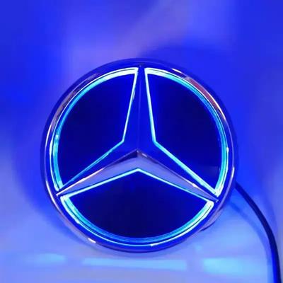 Pegatina para Coche Para Mercedes Benz Coche Parrilla Delantera Logo Luz Cara del Espejo Emblema LED Luz Decorativa Luminosa Para Mercedes Ben