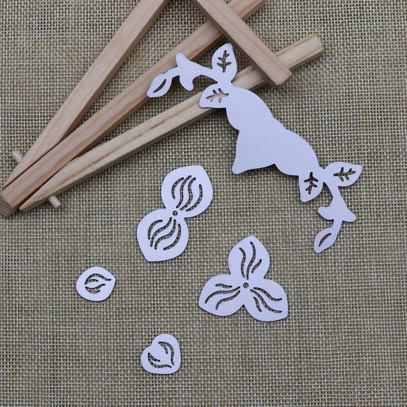 Clover Bud Plant Metal Cutting Dies Stencils For DIY Scrapbooking Album Stamp Paper Card Embossing