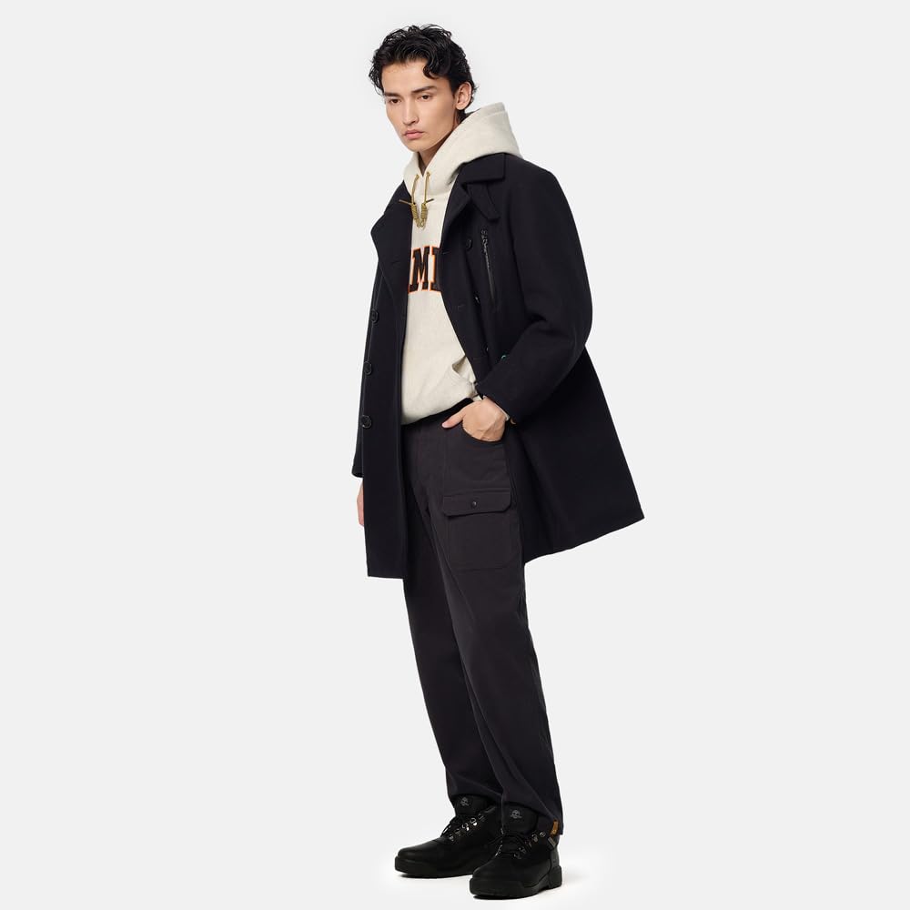 Timberland TOKYO DESIGN COLLECTIVE Mountain Peacoat, Unisex, Black Iris Tree, Size XS, TB0A6FRZERQ1