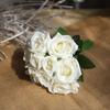 Foam Rose Head Rose Pink Silk Bouquet Artificial Flowers for Home Wedding Decorative Flowers