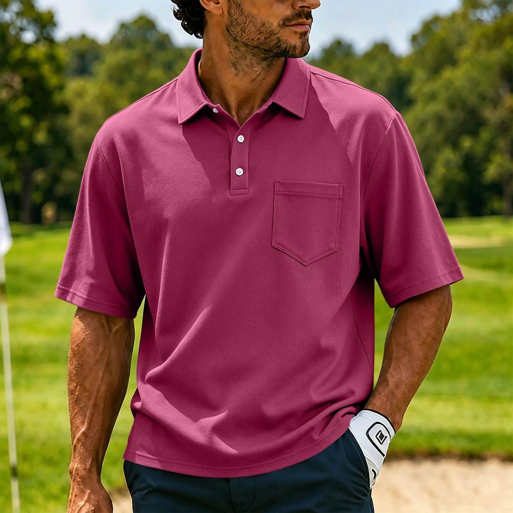 Men's Casual Short Sleeve Button Down Shirt Lightweight Breathable Summer