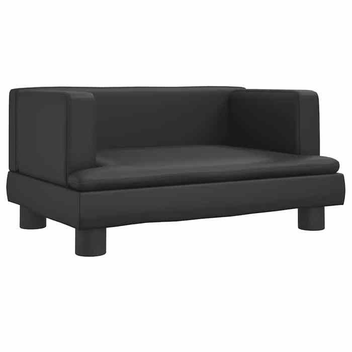 VidaXL Dog Bed, Pet Sofa with Wooden Frame, Basket for Puppies Indoor House, Black 171913
