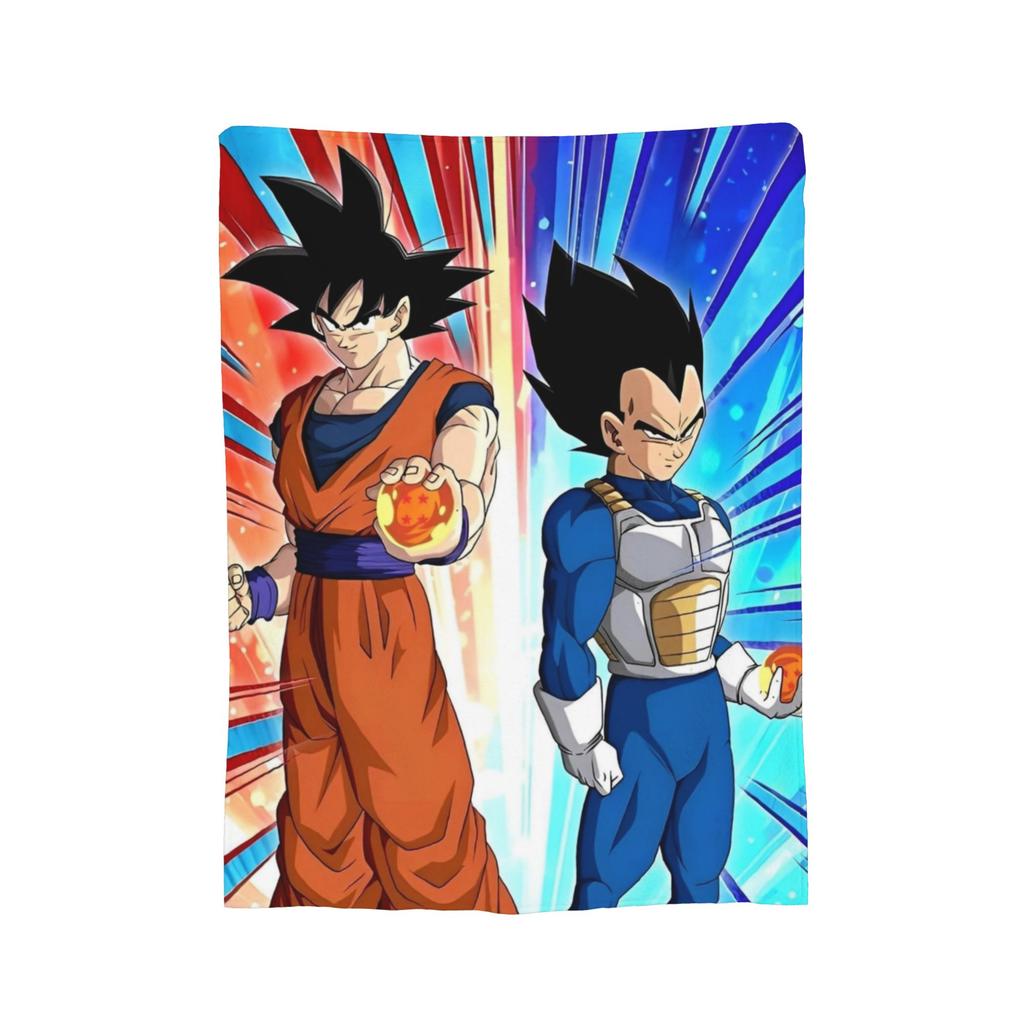 Super Saiyan DBZ Blankets Fleece Summer Air Conditioning Multifunction Throw Blankets for Bedding Bedroom Bedding Throws