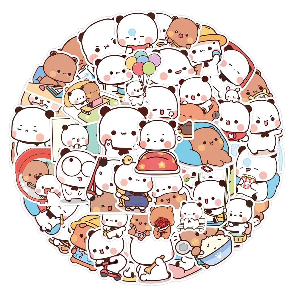 50PCS Cute Cartoon BuBu Stickers: Waterproof Decorations for Journals, Bottles, and Computers