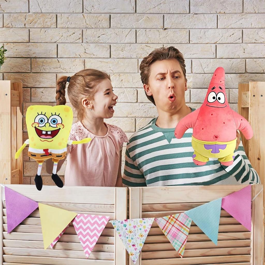 Plush Toys - 6 Pieces Super Soft Stuffed Plush Pillow, Cartoon SquarePants Plush Doll Set