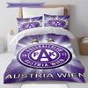 FK Austria Wien Bedding Quilt Set Quilt Cover Pillowcase Home Decoration Birthday Gift (1 * Duvet Cover + 2 * Pillowcase, Without Core)
