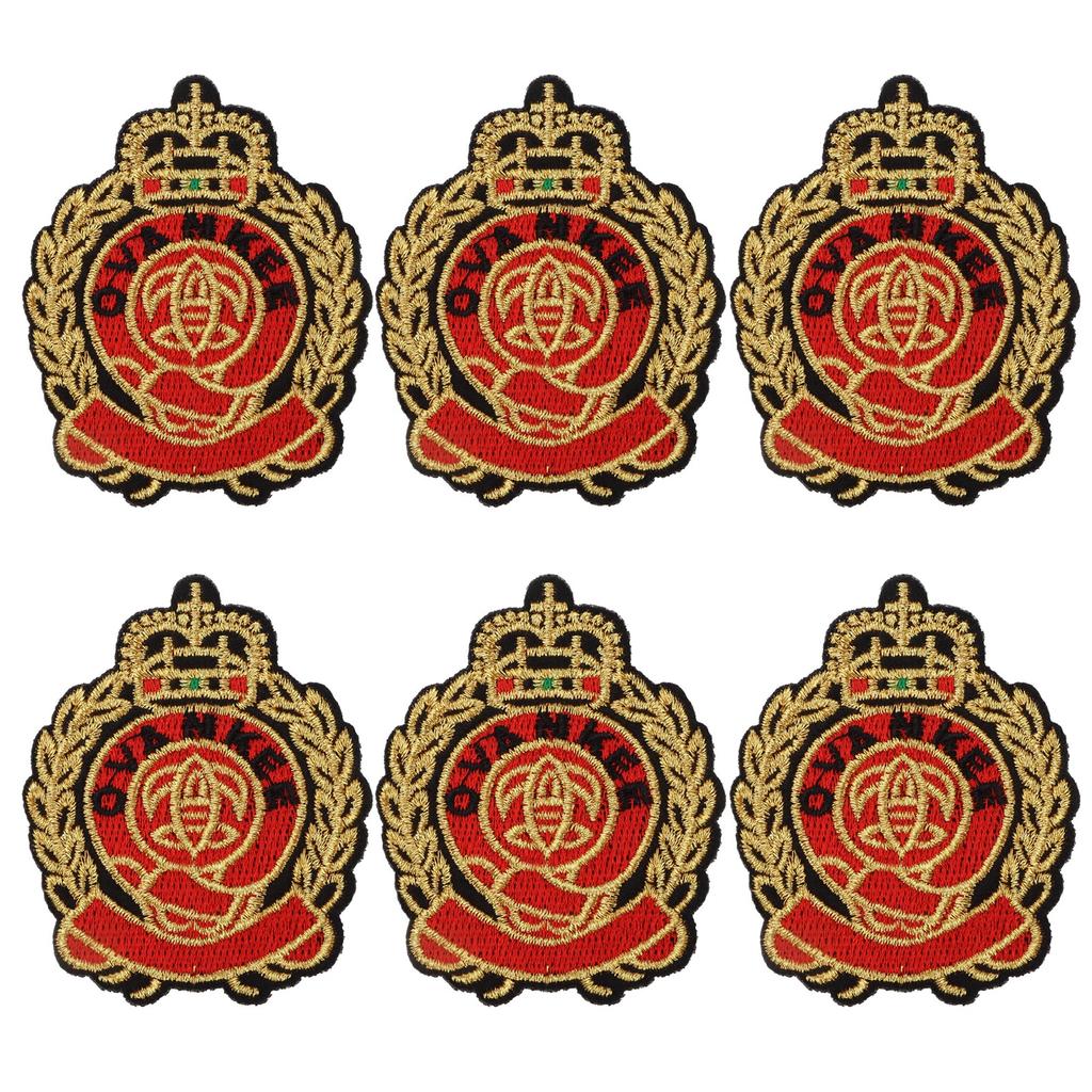 6 stuks Patches Modieuze Badge Stijl Stof Sticker DIY Accessoires voor Hoeden Rugzakken