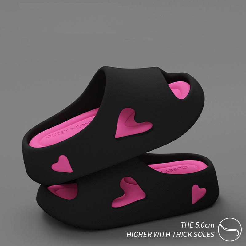 Тапочки женские летние домашние домашние шагающие дерьмо чувство нескользящие ванная комната ванна сандалии из ЭВА перетаскивание женские летние 35-36 чёрный