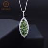Gb 5 .45ct Natural Chrome Diopside Pendant 100 %925 Sterling Sliver Marquise Vintage Necklace For Women Fine Jewelry