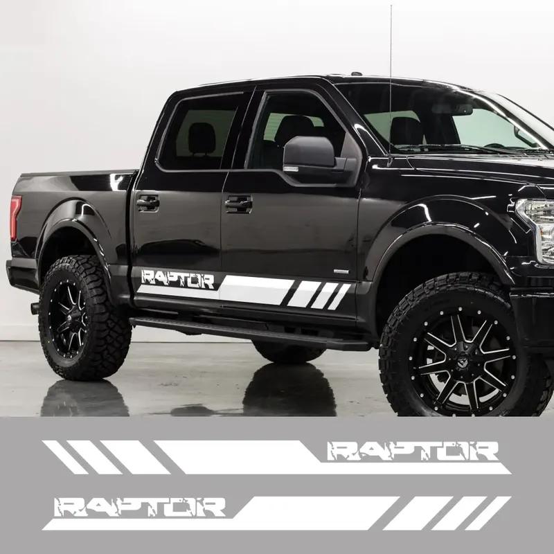 Car Door Side Stickers For Ford F150 Ranger Raptor Pickup Truck Graphics Body Stripe Decal Vinyl Sticker Auto Tuning Accessories