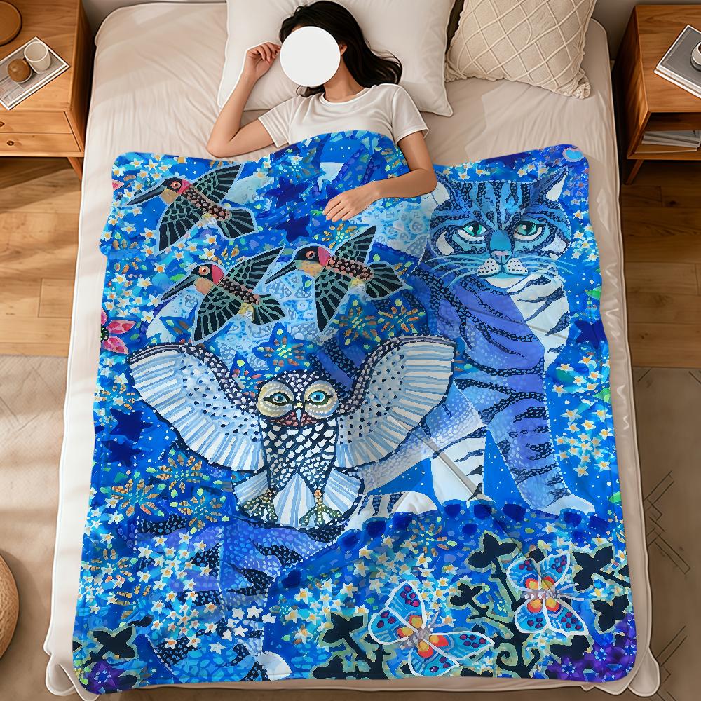 Mode Kunst Vintage K-Knud Grothe Kunst Weiche Warme Plüschdecke Schlafsaal Sofa Wohnzimmer Haustier Zuhause Schlafzimmer Geschenk Nickerchen Zuhause Flanell