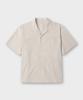 Teildeon Jeff Camp Collar Cotton Shirts Beige