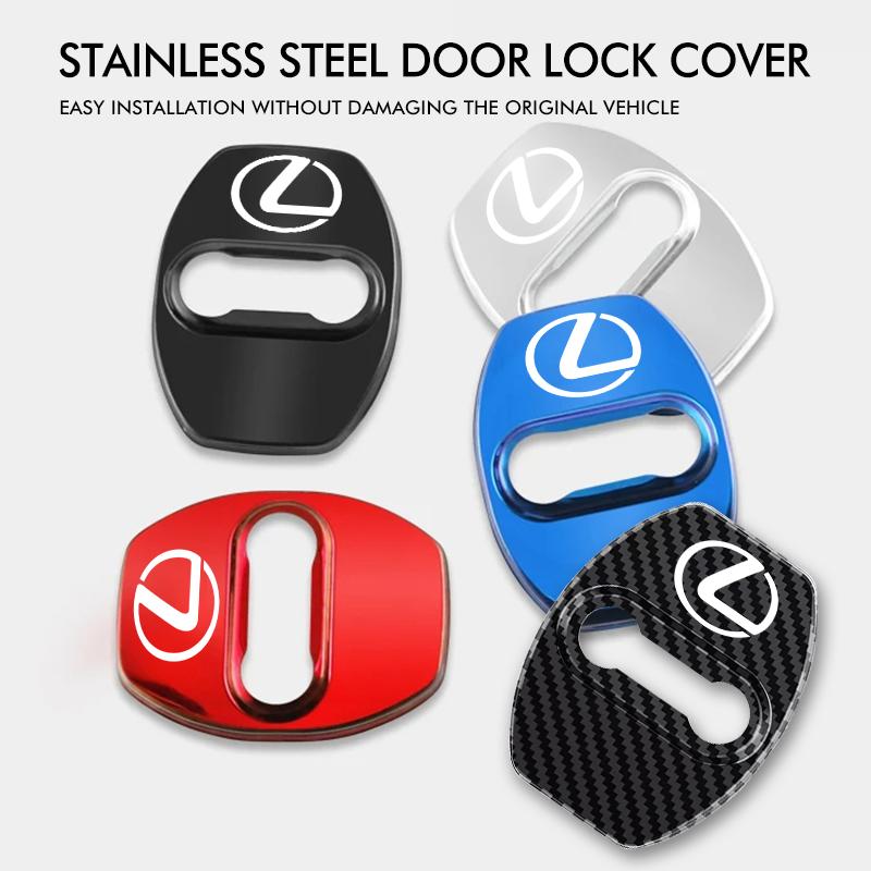 4Pcs Car Door Lock Buckle Zinc Alloy Protective Covers For Lexus IS350 ES350 IS250 IS460 IS220h IS300 LX570 UX250h