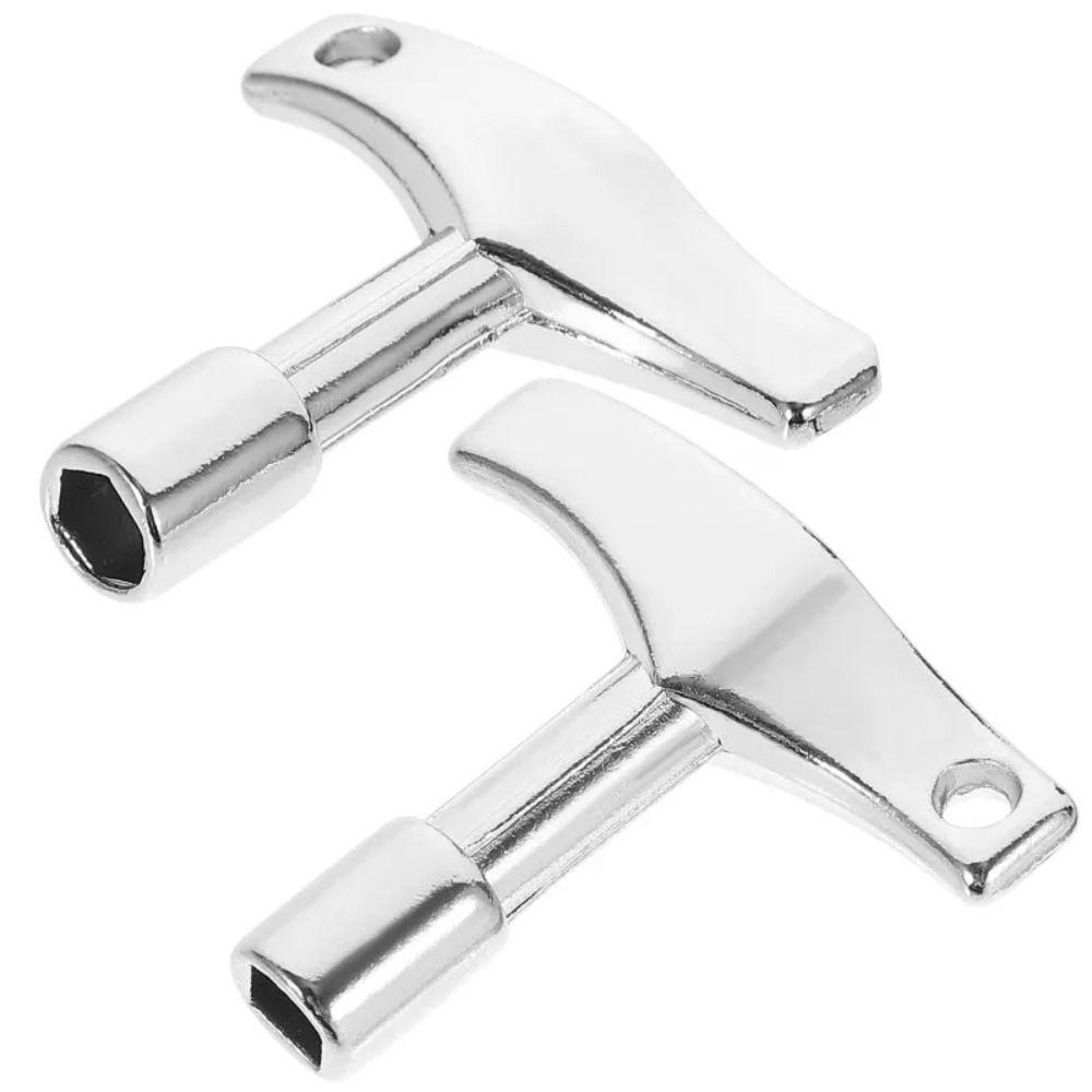2PCS Zinc Alloy Drum Keys Square/Hexagonal Drum Key Tuner Practical Acoustic Drum Tools
