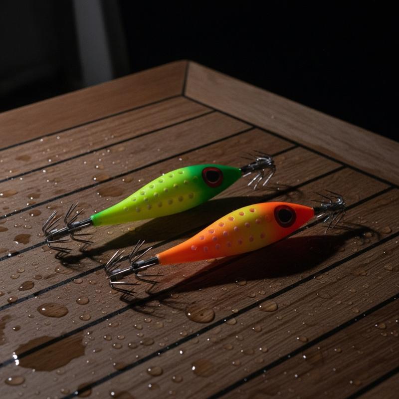 1Pcs /4 Color Squid Jig Lure With Fish Attracting Light Fishing Lures For Outdoor Fishing Activities
