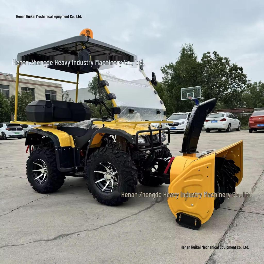 Compact Multi-Functional Snow Sweeper: Snow Removal & De-Icing Machine