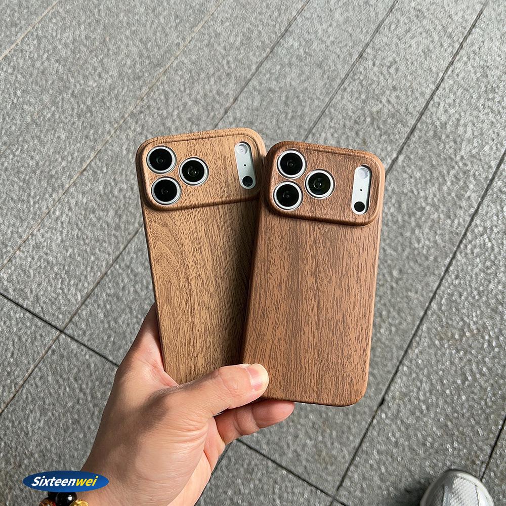 Microfiber Wood Grain Soft Case for iPhone 17 Pro Max - Ultra-thin, Precisely Cut for Models 16/15p and Apple 14.