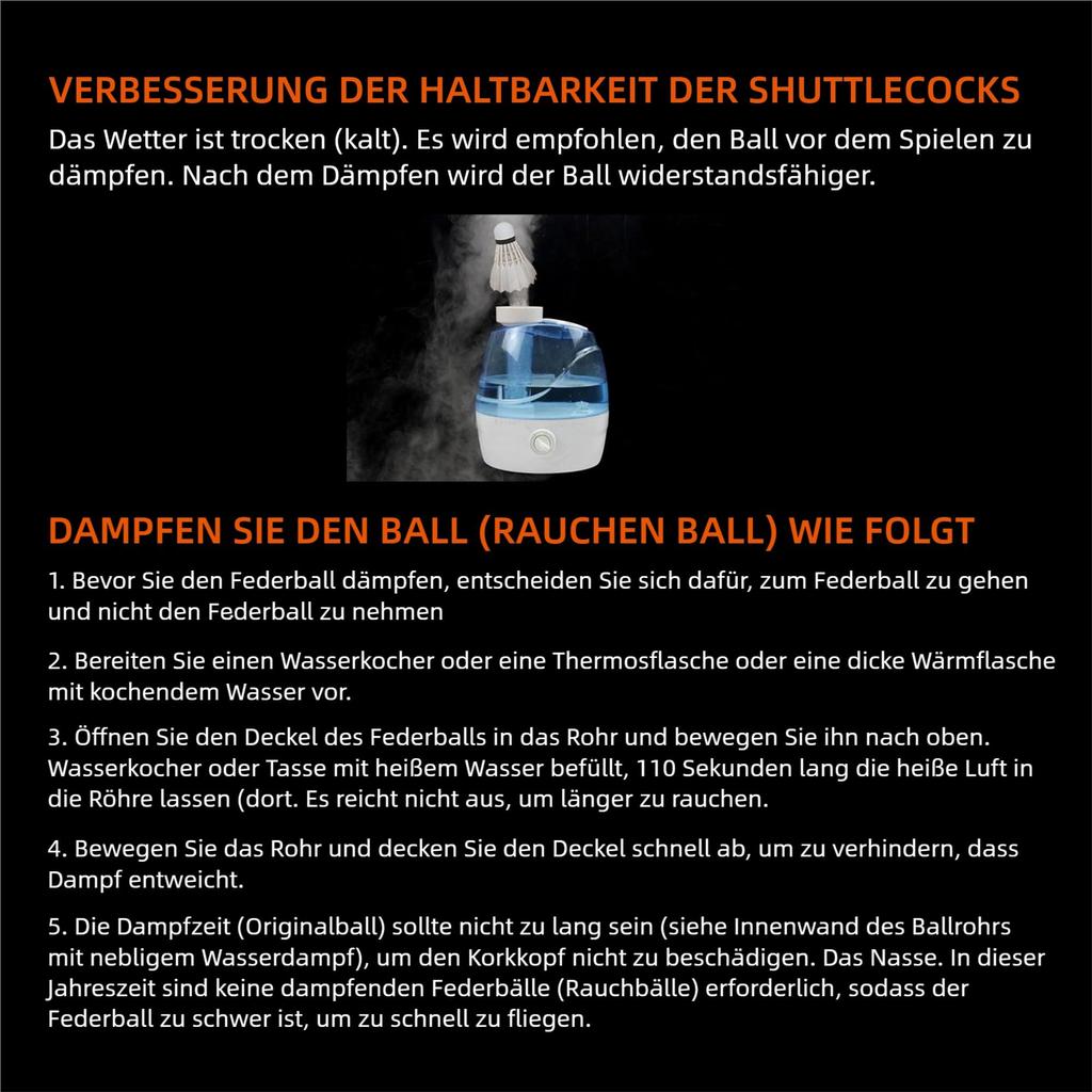 Kunli Badmintonová sada prémiových míčků z kachního peří s korkem pro vnitřní soutěže a trénink, teplotní míčky, 12, dvouvrstvé