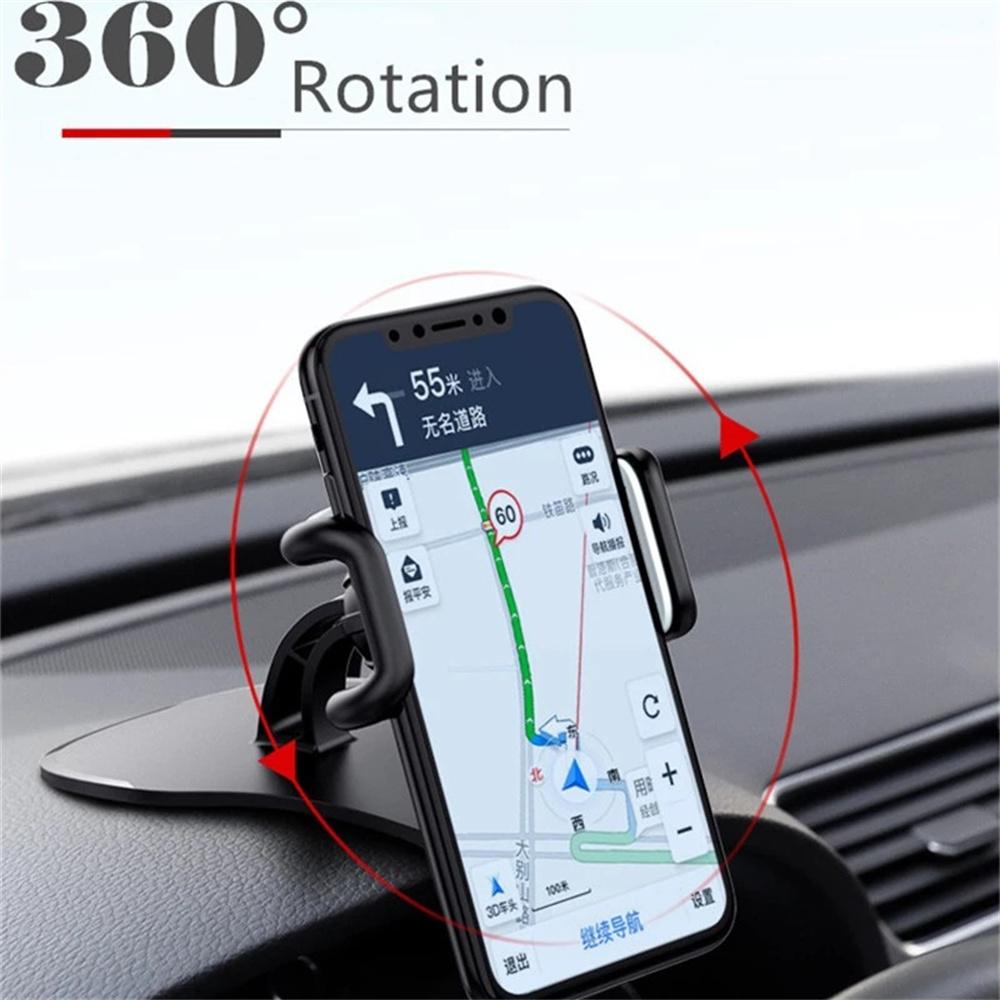 Universal Car Phone Holder Stand Dashboard Car Clip Mount GPS Bracket 360° Rotatable Phone GPS Support In Car For iPhone Xiaomi
