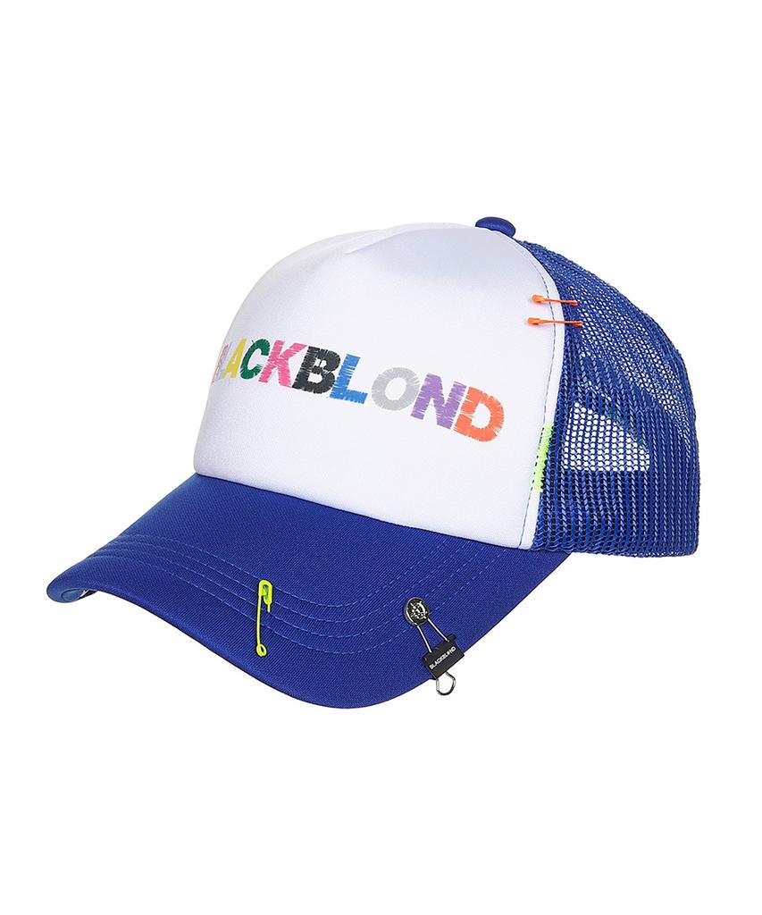 BLACKBLOND Vividi Uncover Colors Logo Trucker Mesh Cap (Blue)