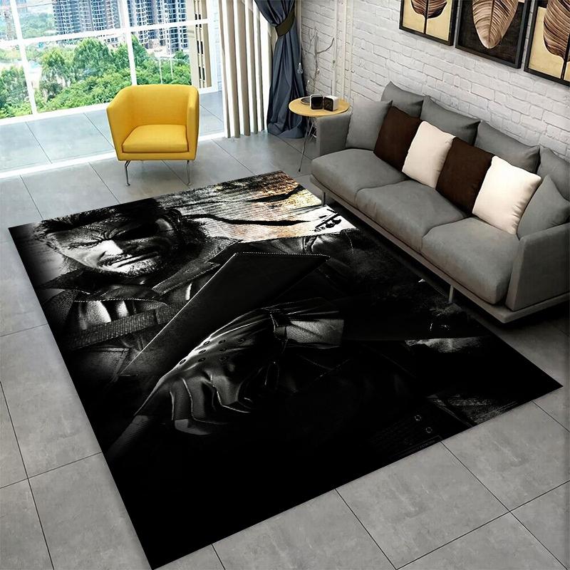 Game Metal Gear Solid Cartoon Non-Slip Area Rug for Living Room,Bedroom,Playroom,Soft Carpet Floor Mat Home Decor Rug Kids Room