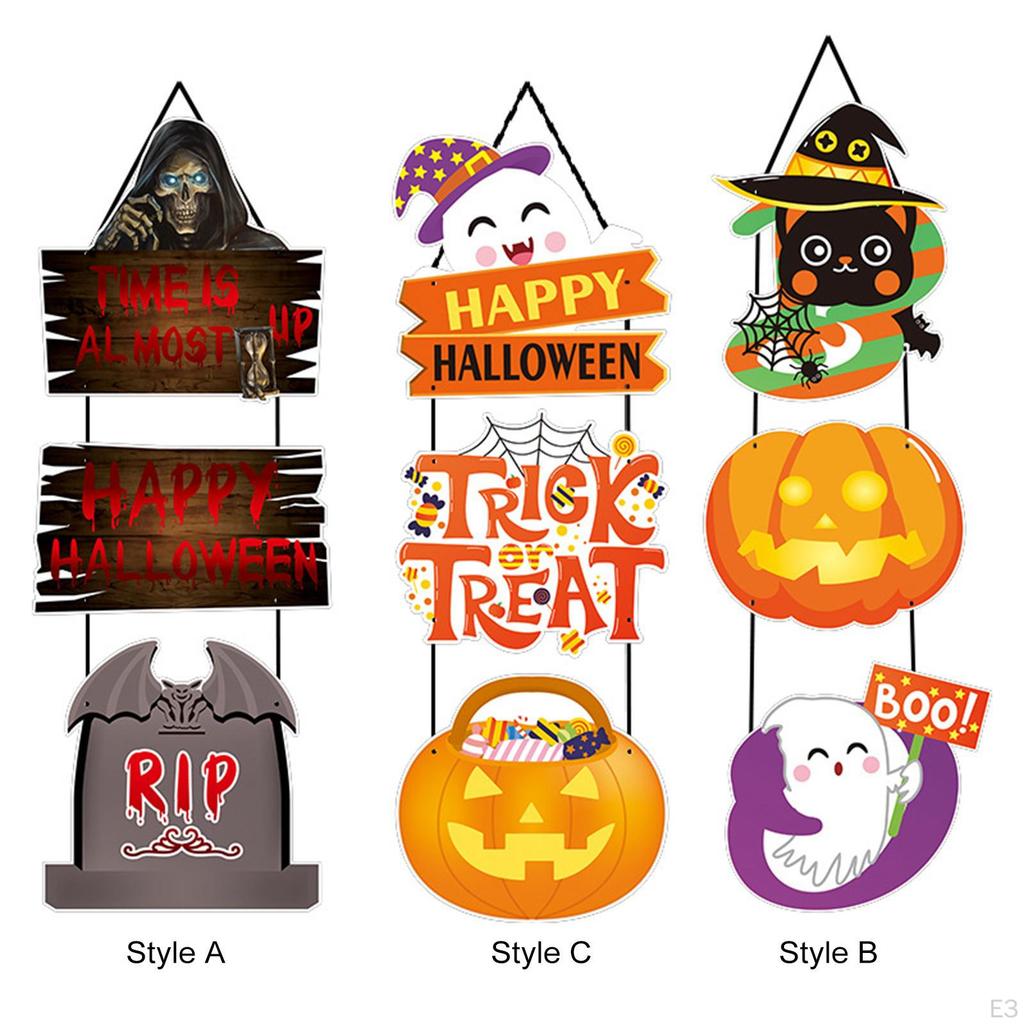 Halloween Decor Hanging Sign Ornament Party Favors Horror Door