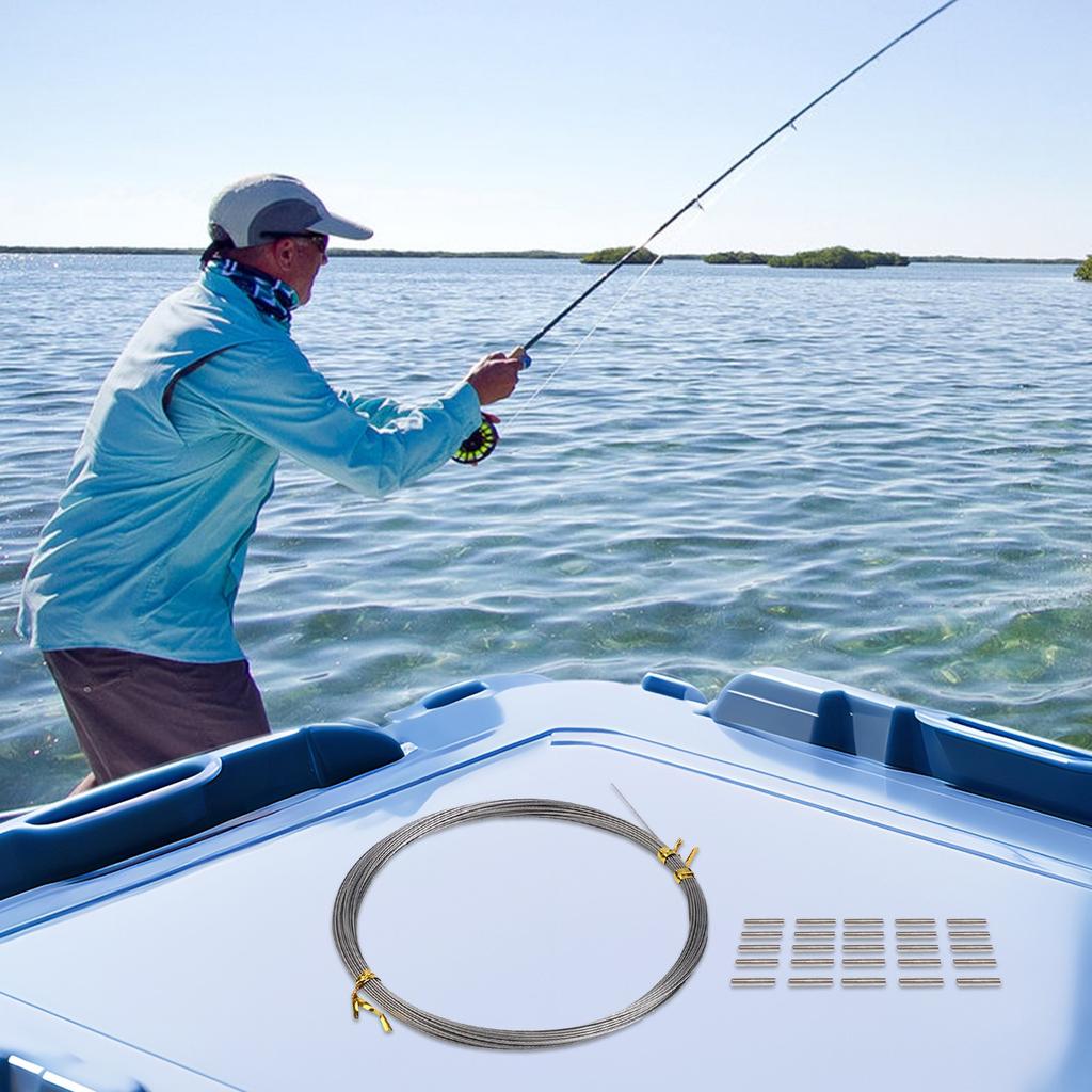 304 Stainless Steel Fishing Leader Wire Stainless Steel Line 7x7 Construction